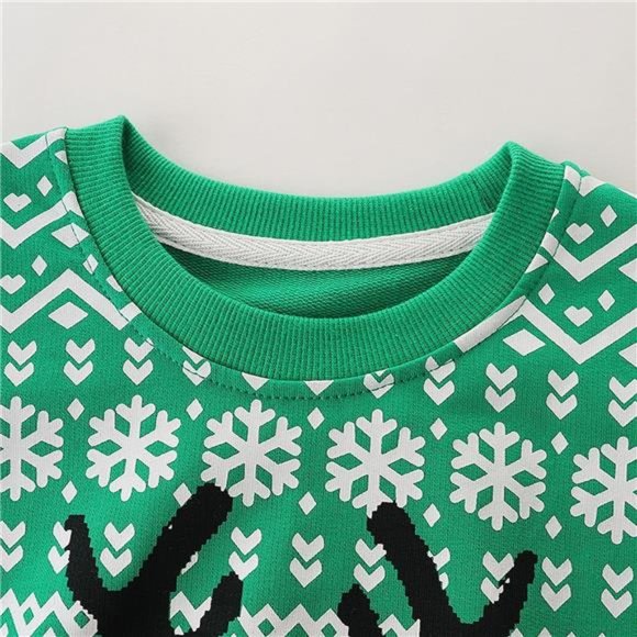 Toddler Boys Christmas Sweatshirt Sweater & Kids Pullover Long Sleeve - Picture 5 of 7